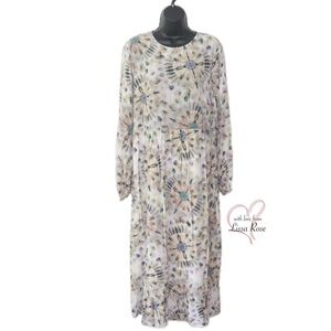 Kachel Chiara Watercolor Tie-dye Midi Dress (Anthropologie)